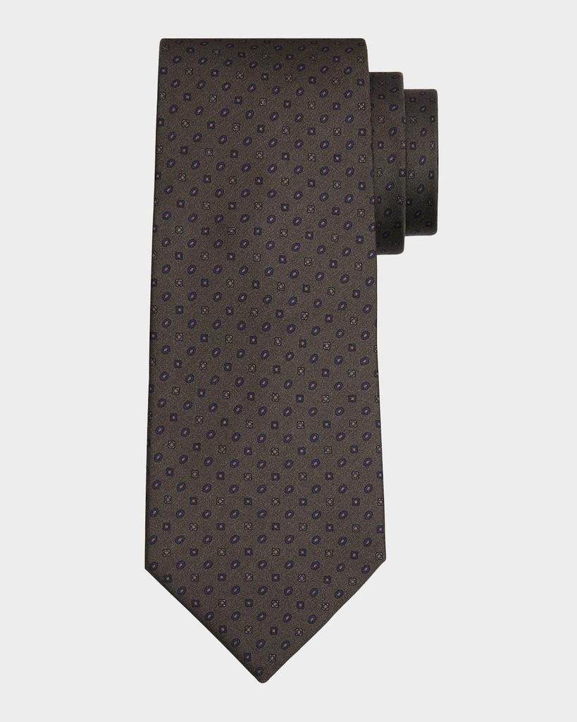 Dunhill Men's Jewel-Print Mulberry Silk Tie