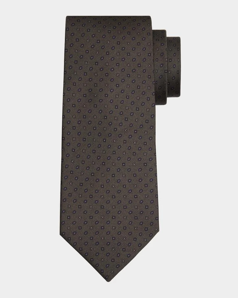 Dunhill Men's Jewel-Print Mulberry Silk Tie 1