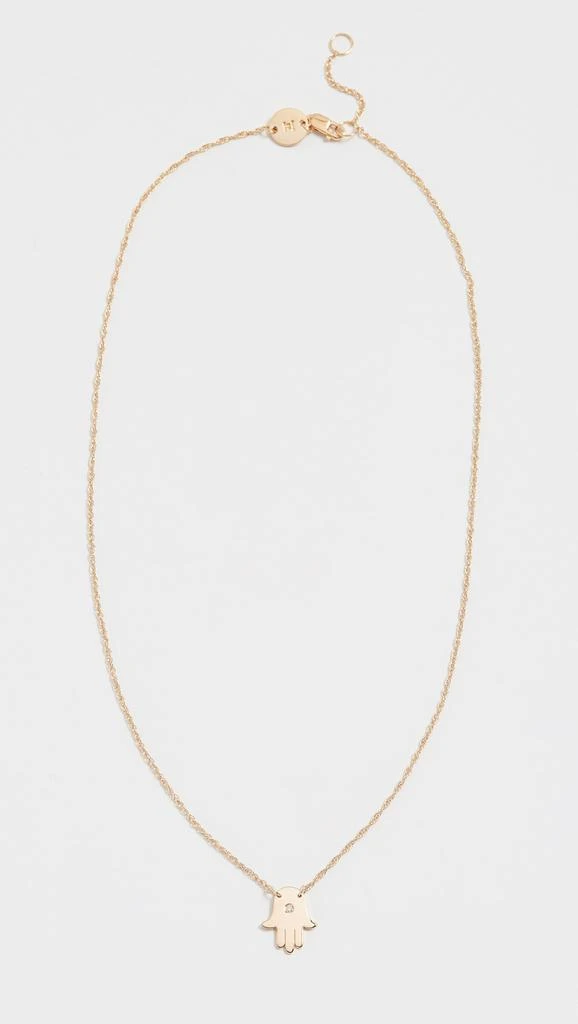 Jennifer Zeuner Mini Hamsa Diamond Necklace 3
