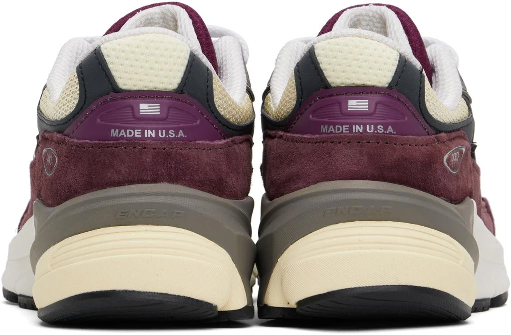 New Balance Burgundy & Beige 'Made in USA' 990v6 Sneakers 2