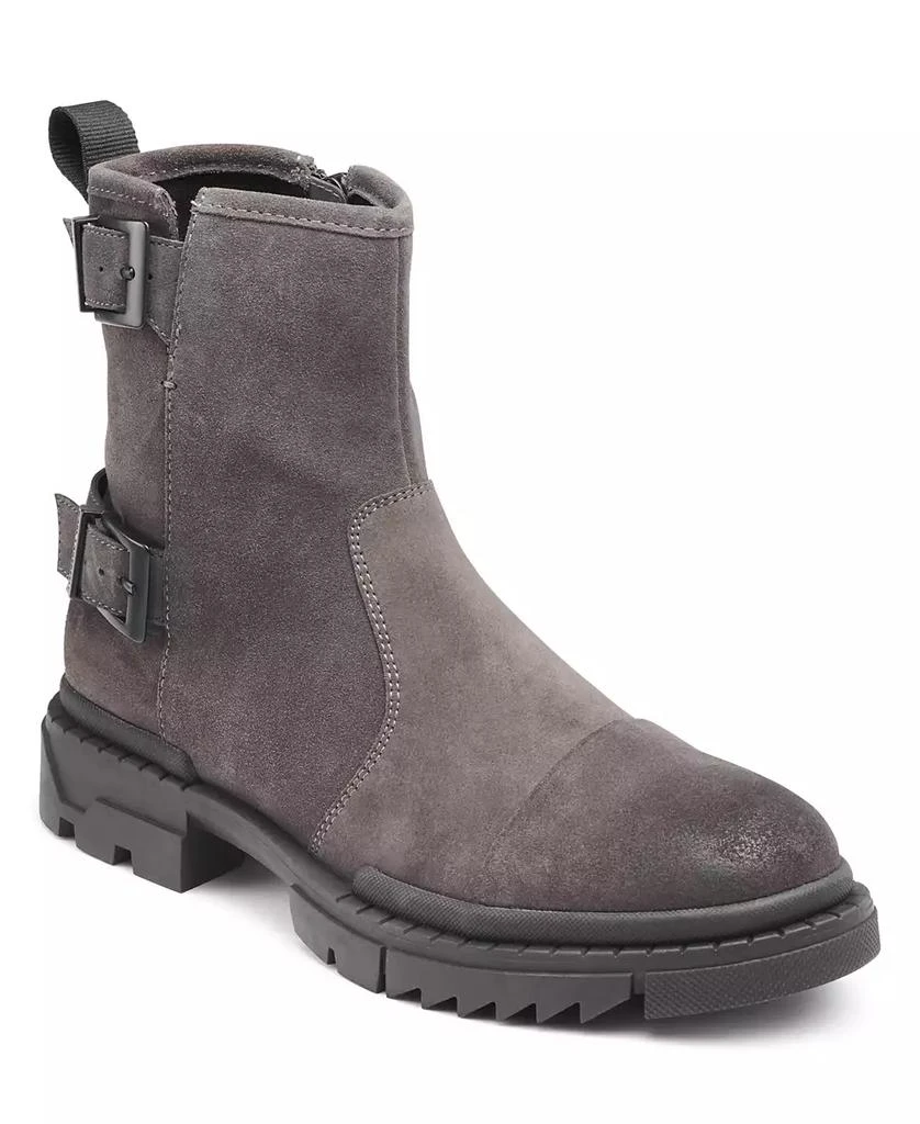Karl Lagerfeld Paris Karl Lagerfeld Men's Lug Sole Suede Engineer Cap Toe Boot 1