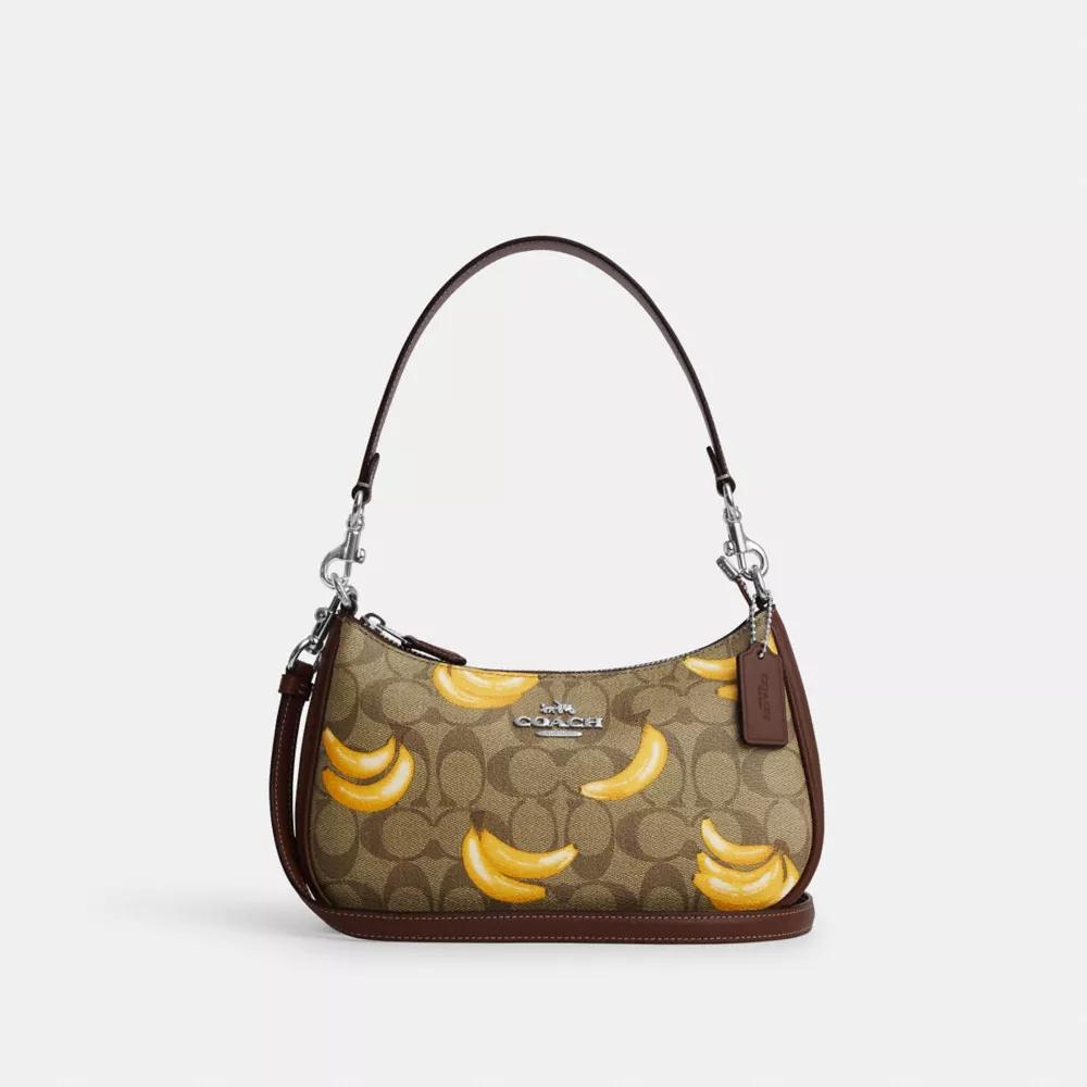 COACH® Teri Shoulder Bag In Signature Canvas With Banana Print