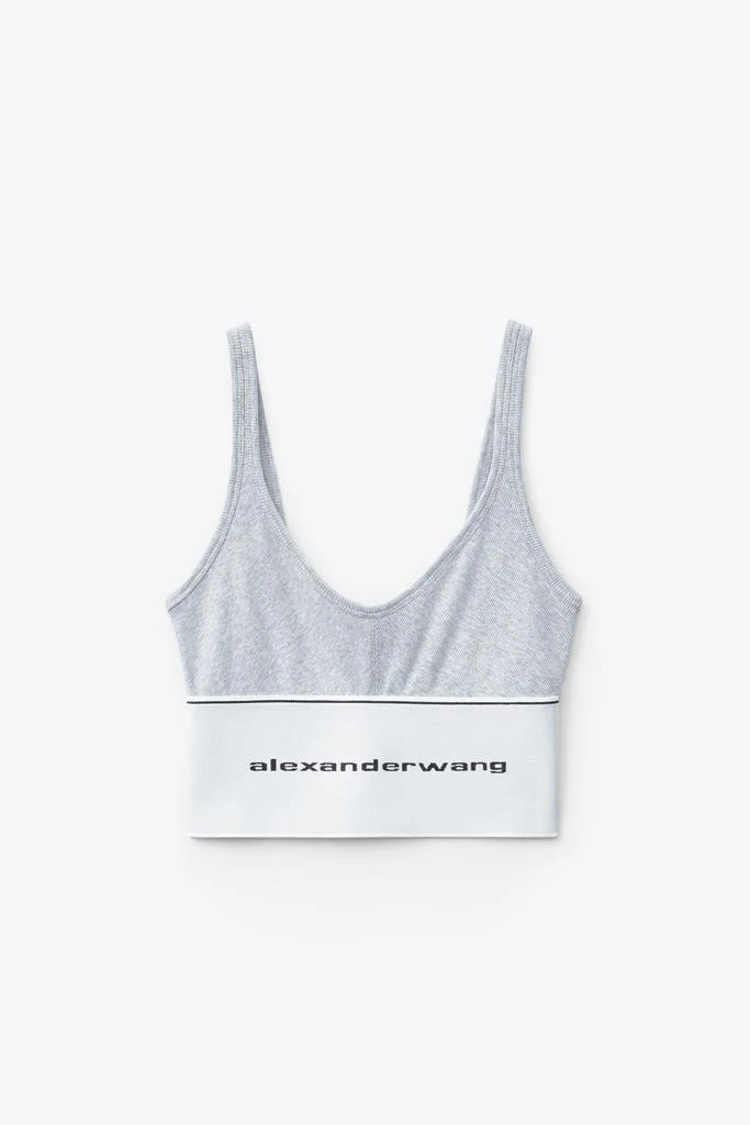 Alexander Wang LOGO ELASTIC BRA IN RIBBED JERSEY 2