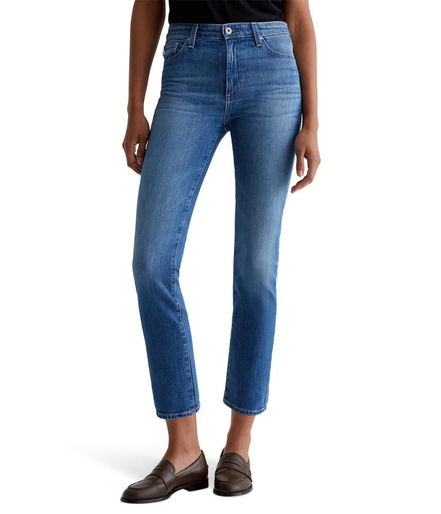 AG Jeans Mari Mid Rise Slim Straight Jeans in Runway