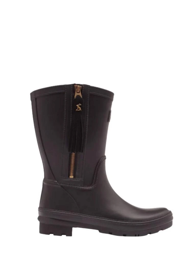 Joules Women's Equestrian Rain Boot In Dark Everglade 3