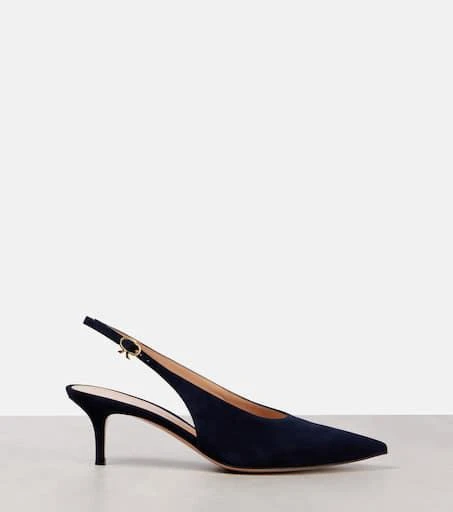 Gianvito Rossi Robbie 55 suede slingback pumps 4