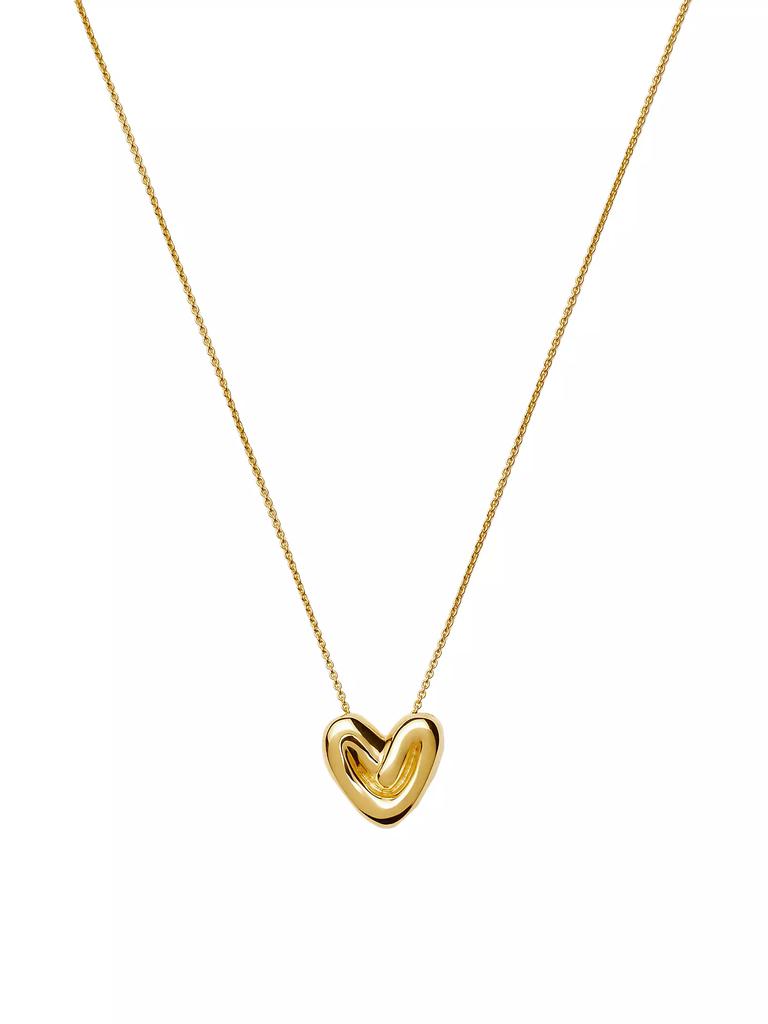 Missoma 18K-Gold-Plated Puffy Heart Pendant Necklace