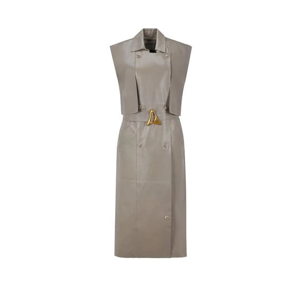 AERON Sleeveless faded cotton-blend trench coat 1