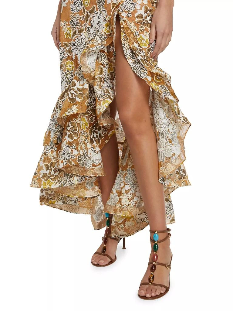 BRONX AND BANCO Sicilia Floral Ruffled Midi-Dress 6