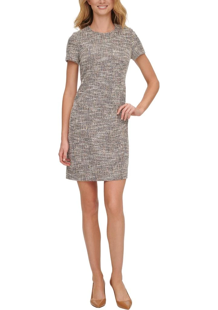 Calvin Klein Women's Short Sleeve Printed Sheath Dress
