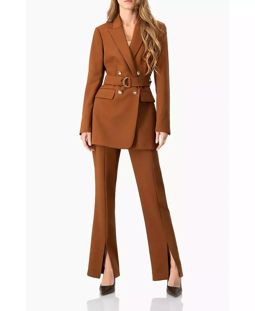 Ivonne Women
s Straight-Leg Trousers with Leg Slits 4