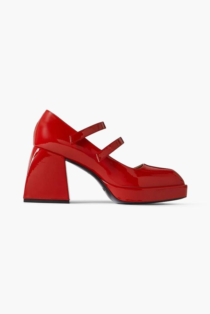 NODALETO Bulla Babies patent-leather platform Mary Jane pumps