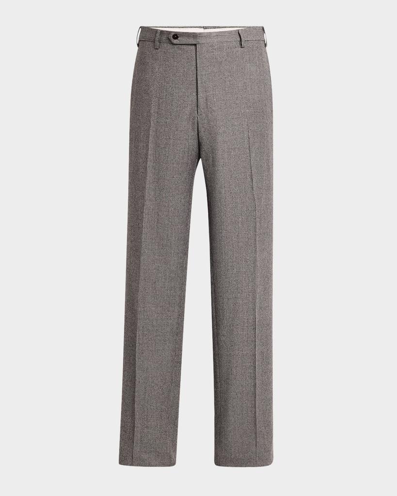 Zanella Men's Devon Mini-Check Wool Trousers