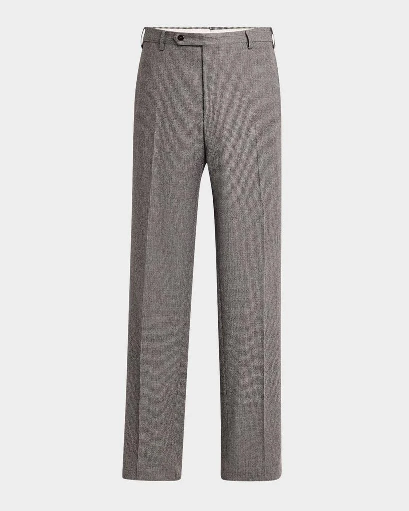 Zanella Men's Devon Mini-Check Wool Trousers 1