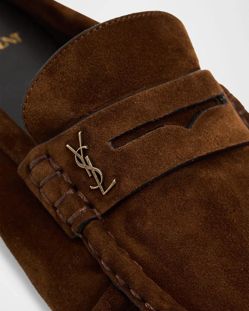 Yves Saint Laurent Le Loafer Suede Penny Loafer Mules 6