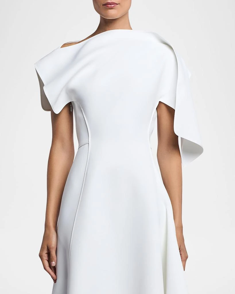 Maticevski Diadem Off-The-Shoulder Short-Sleeve Midi Dress 5