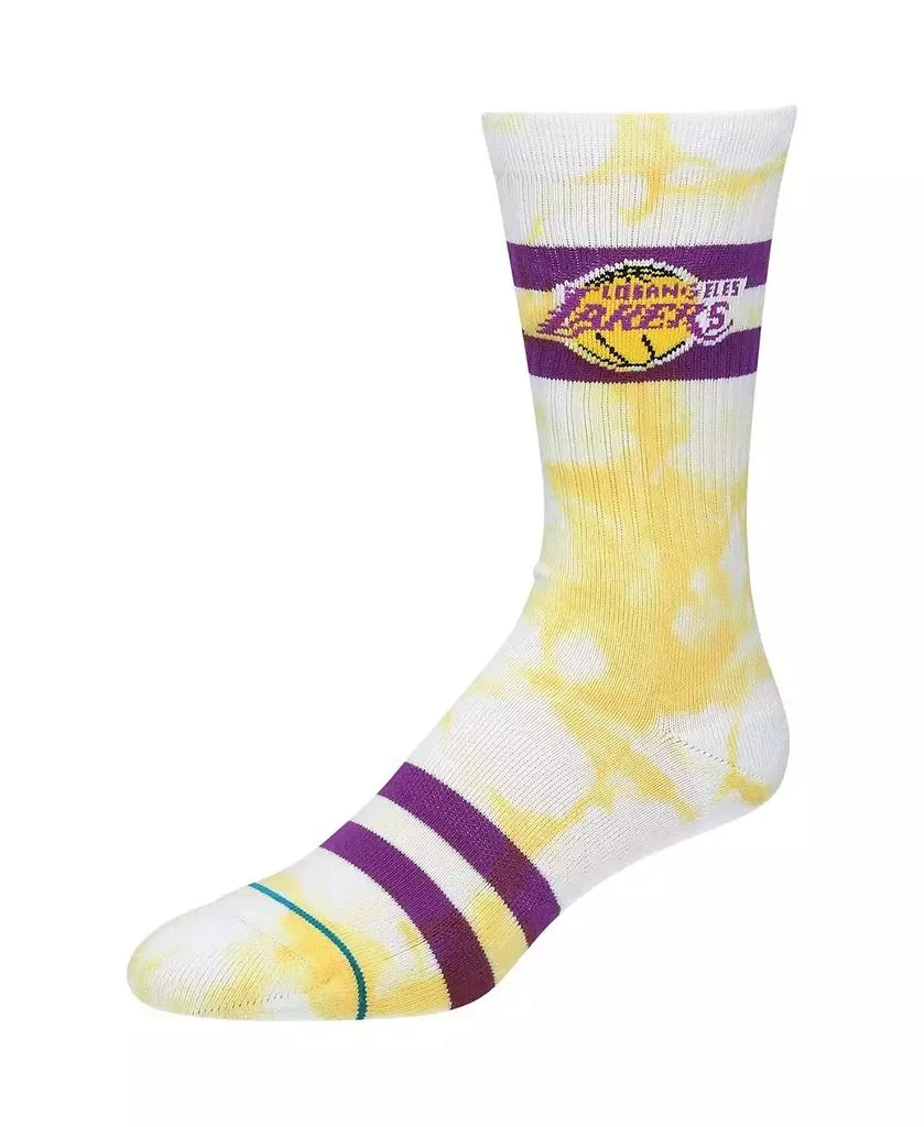 Stance Men's Los Angeles Lakers Tie-Dye Crew Socks 1
