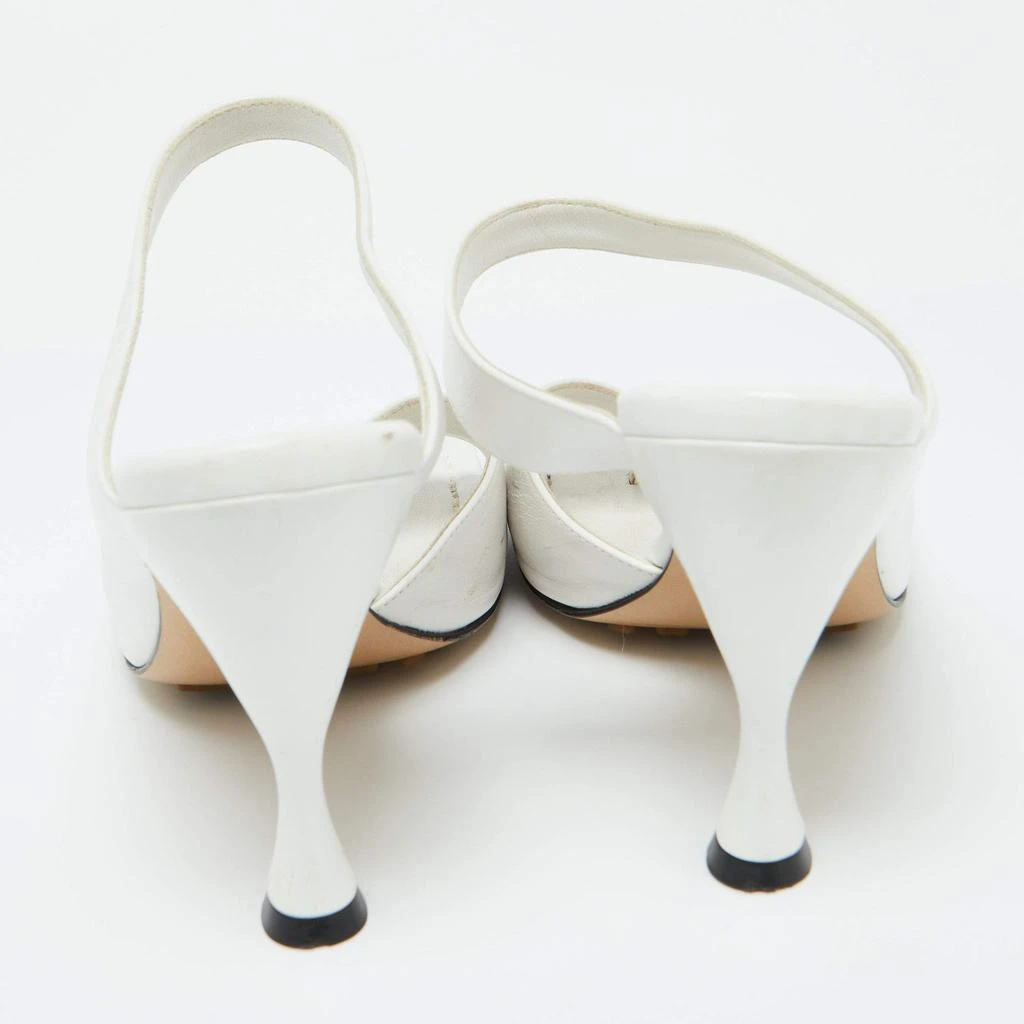 Bottega Veneta Bottega Veneta White Leather Thong Slide Sandals Size 37.5 5