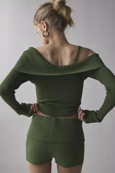 House Of Sunny House Of Sunny One Love Off-The-Shoulder Ribbed Sweater 2