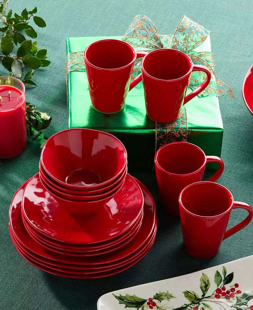 Certified International Berry Red Christmas 16-Pc. Dinnerware Set, Service for 4 7