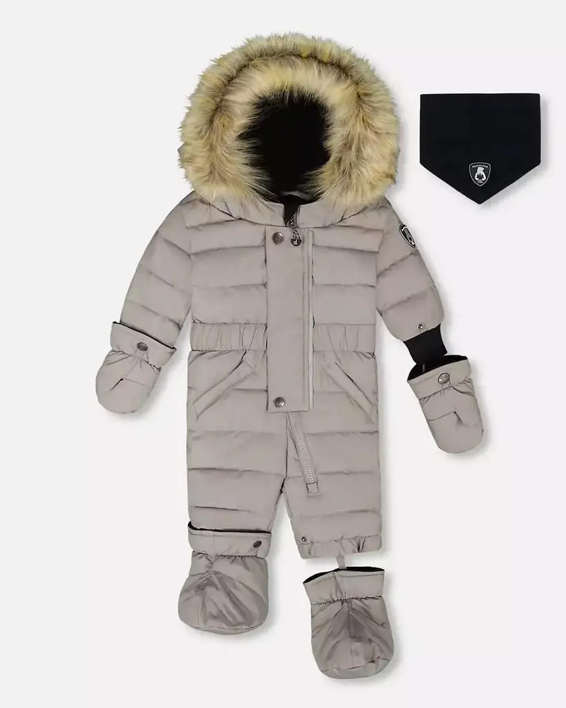 Deux par Deux Toddler Unisex One-Piece Original Puffy Snowsuit Gray - Baby|Toddler