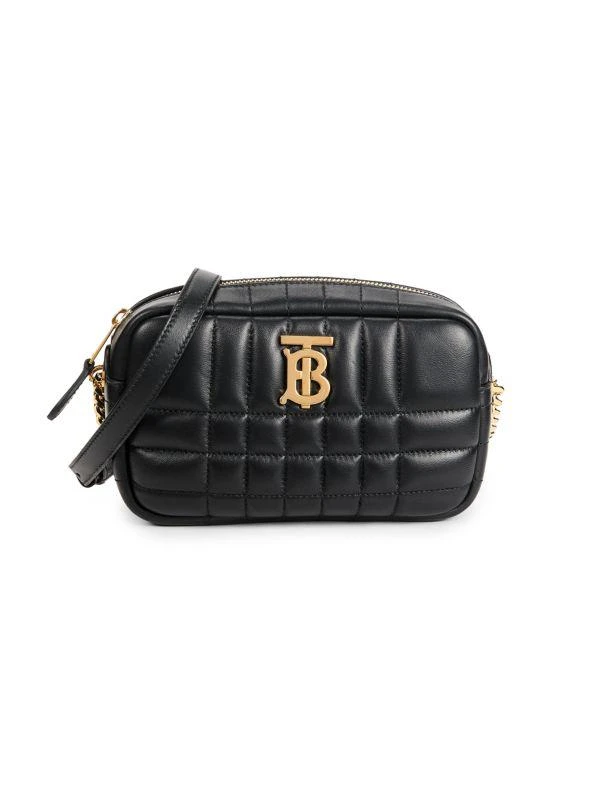 Burberry Quilted Logo Leather Crossbody Bag 1