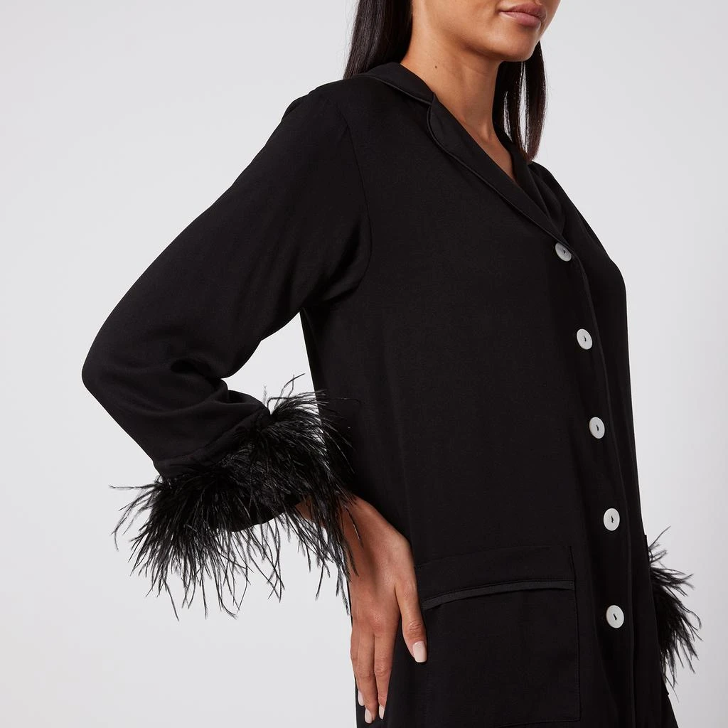 Sleeper Party Feather-Trimmed Crepe de Chine Pyjama Set 4
