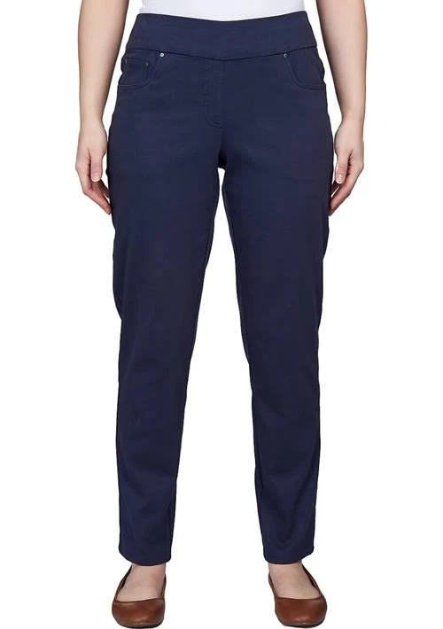 Ruby Rd Rd Womens Denim Like Twill Ankle Pants 1