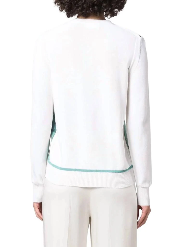 Salvatore Ferragamo Floral-Print Buttoned Cardigan In White/green 2