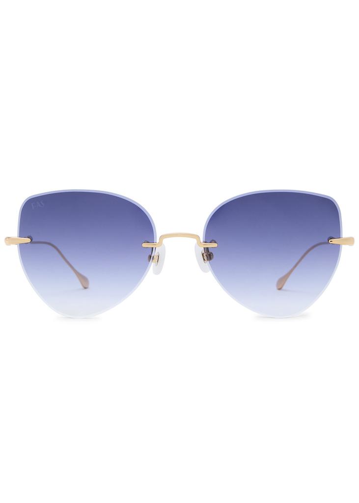 FOR ART'S SAKE Fifi 18kt gold-plated cat-eye sunglasses