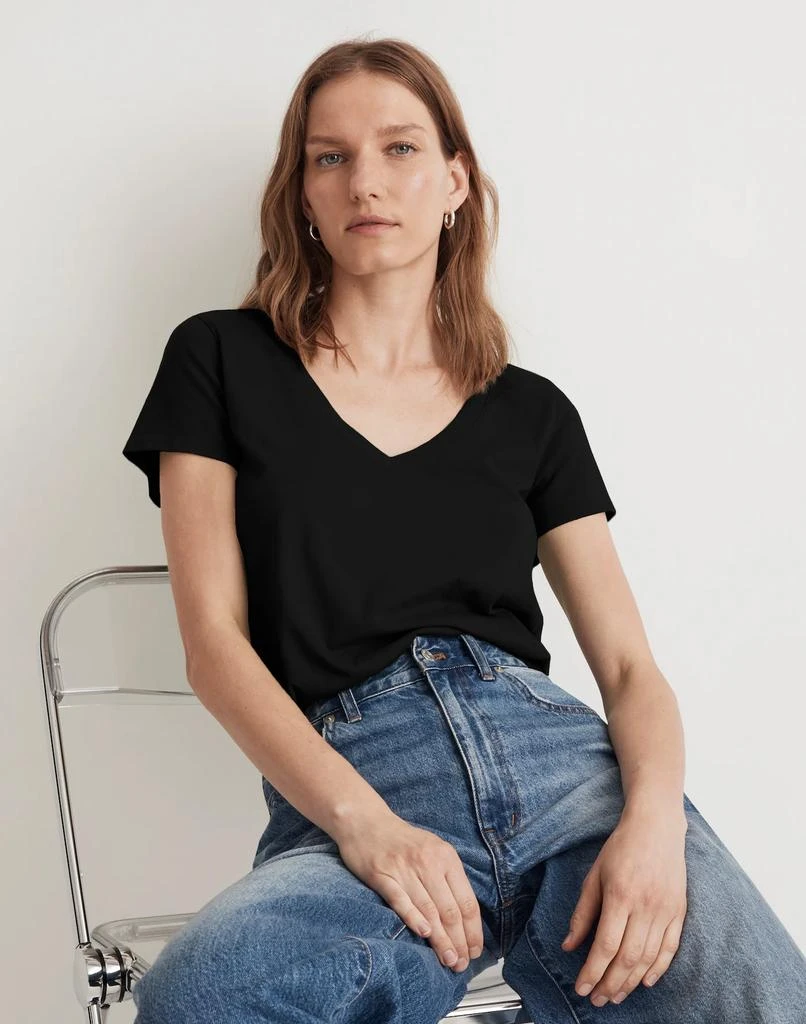 Madewell Softfade Cotton V-Neck Crop Tee 4