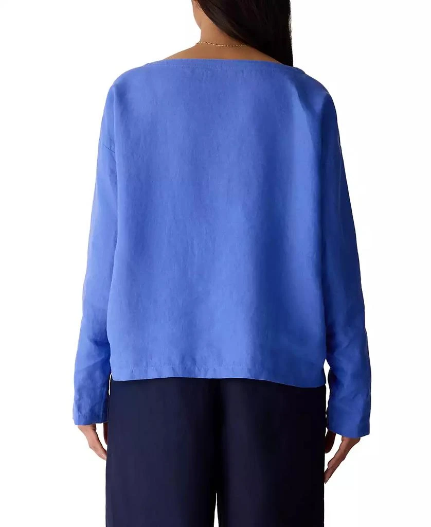 Eileen Fisher Women
s Boat Neck Boxy Top, Regular 
Plus Size 3