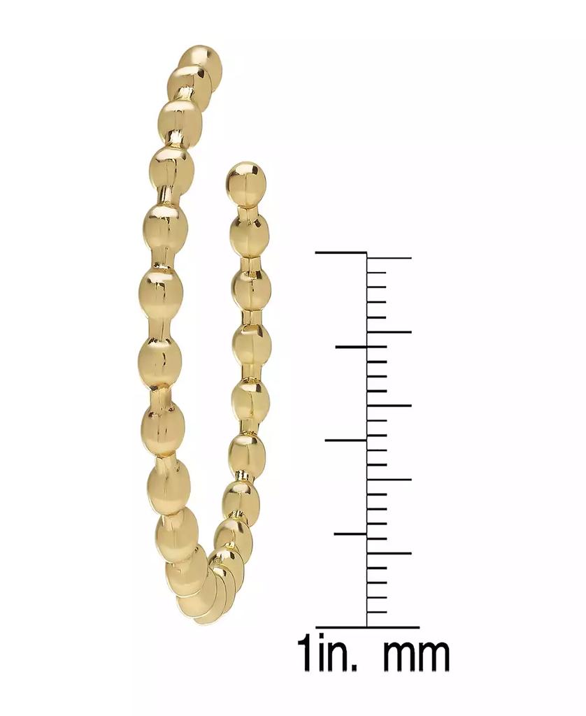 Macy's Bead Hoop 14K Gold Plate Earrings