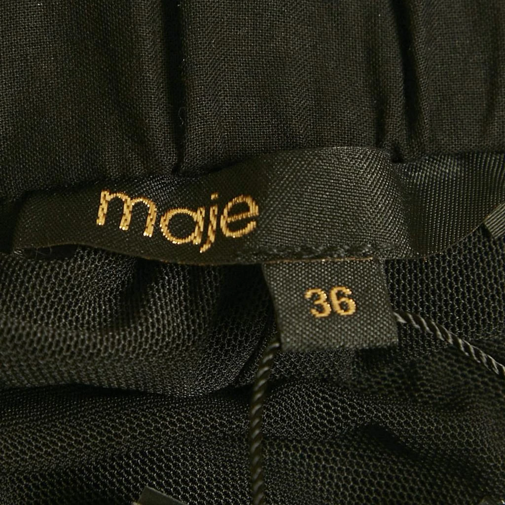 Maje Maje Black Sequin Cut-Out Crop Top 
Wide Leg Pants Set S 5