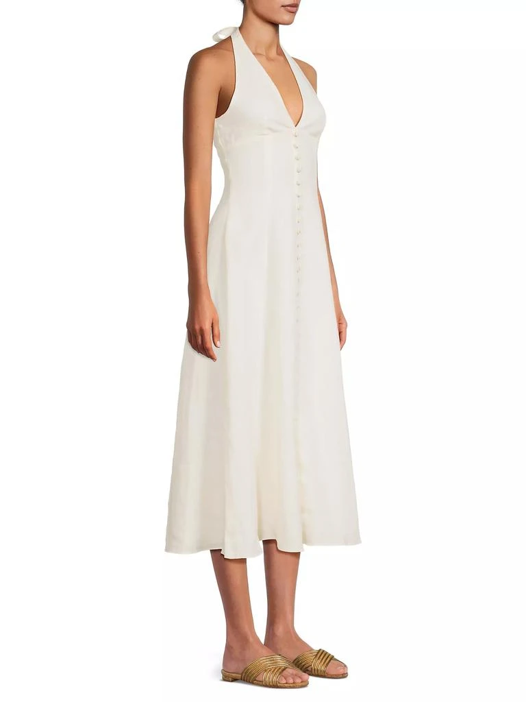 Faithfull the Brand Marie Linen Halterneck Midi-Dress 4