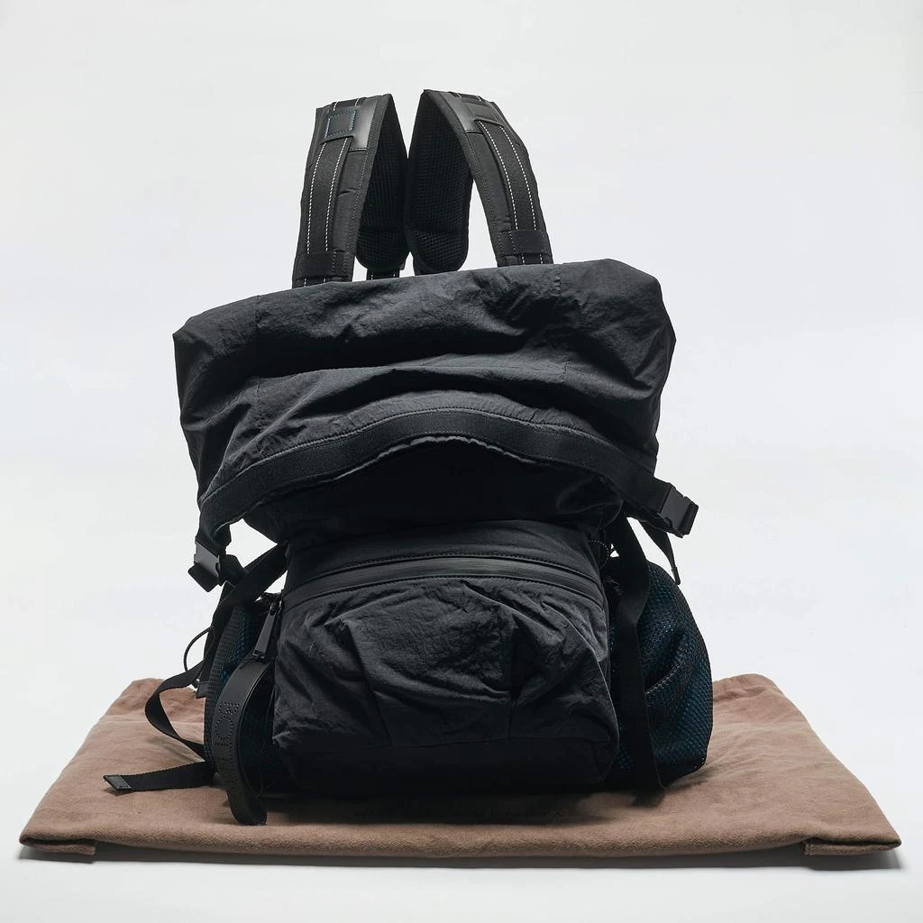 Bottega Veneta bags for men and women, nylon backpacks in black blue. Bottega Veneta Black/Blue Nylon Trekking Backpack Bottega  main image 2