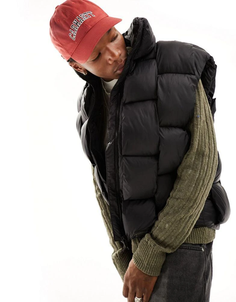 Sixth June Sixth June waffle padded jacket in black 1