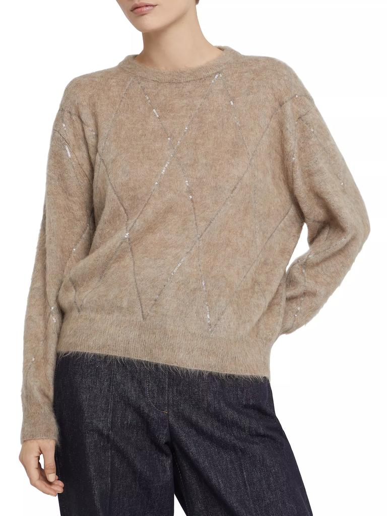 Brunello Cucinelli Mohair, Wool, Cashmere and Silk Sweater