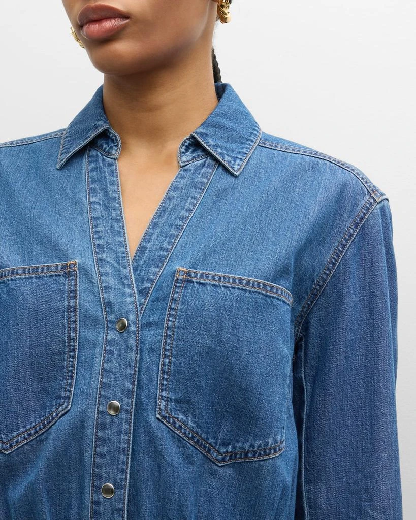 VERONICA BEARD Miranda Long-Sleeve Denim Shirtdress 5