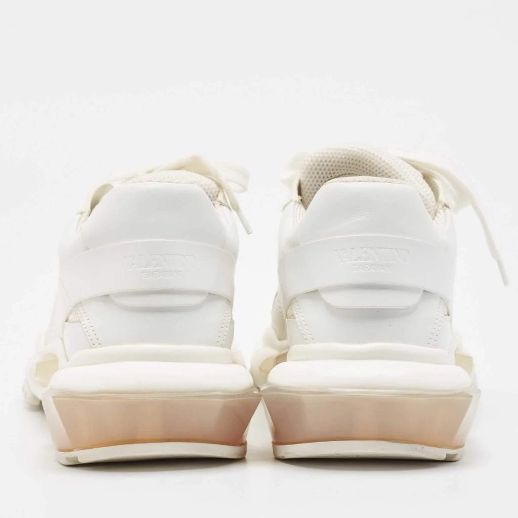 Valentino Valentino White Mesh and Leather Bounce Low-Top Sneakers Size 39.5 5