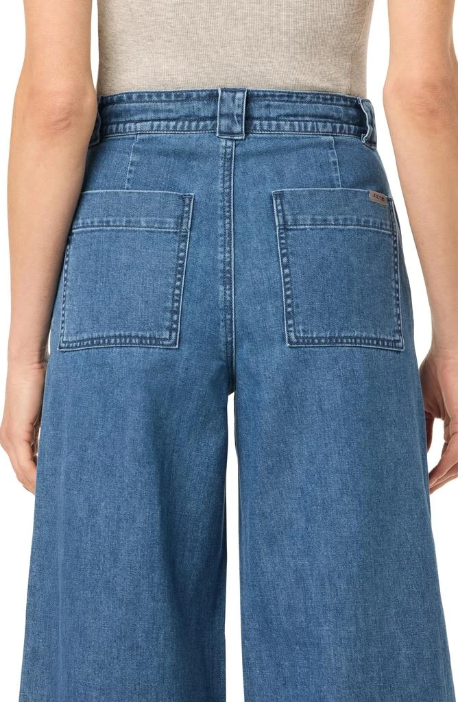 Joe's Tie Front Wide Leg Ankle Crop Trousers 4