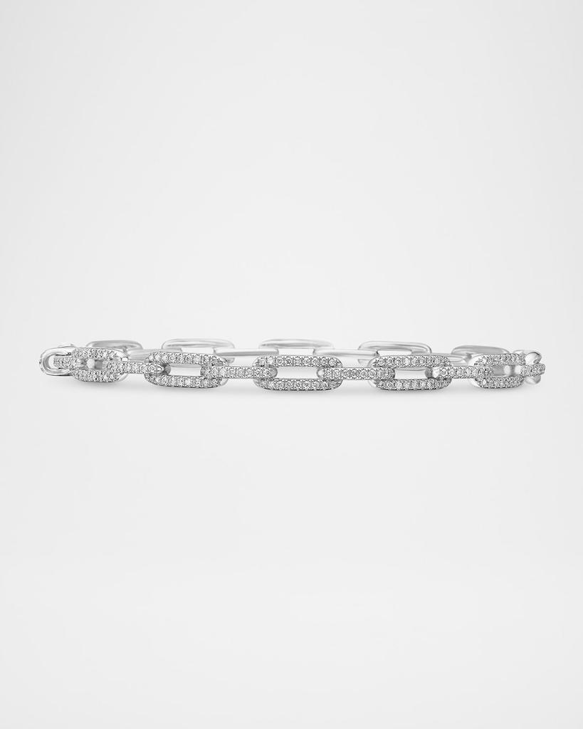 David Yurman 4mm Stax Chain Link Bracelet with Diamonds in 18K Gold