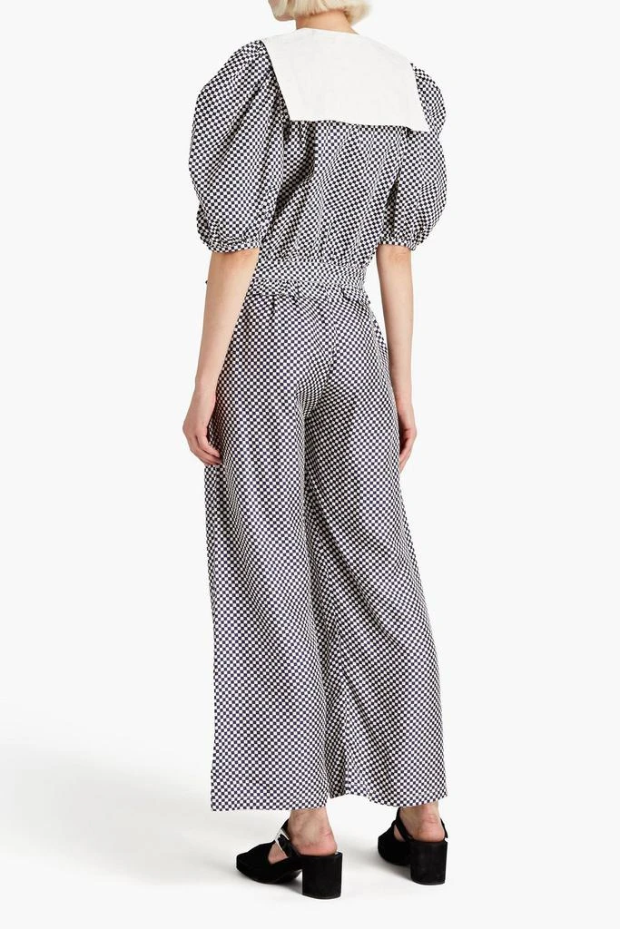 shrimps Doria embroidered checked cotton blouse 3