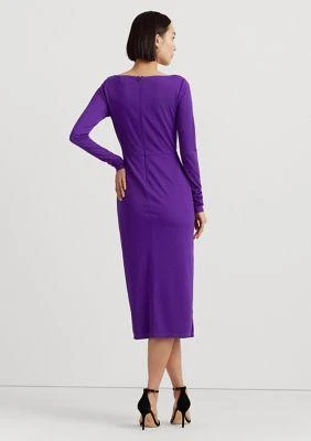 picot trimmed jersey dress Picot pocket short jersey dress main image 0