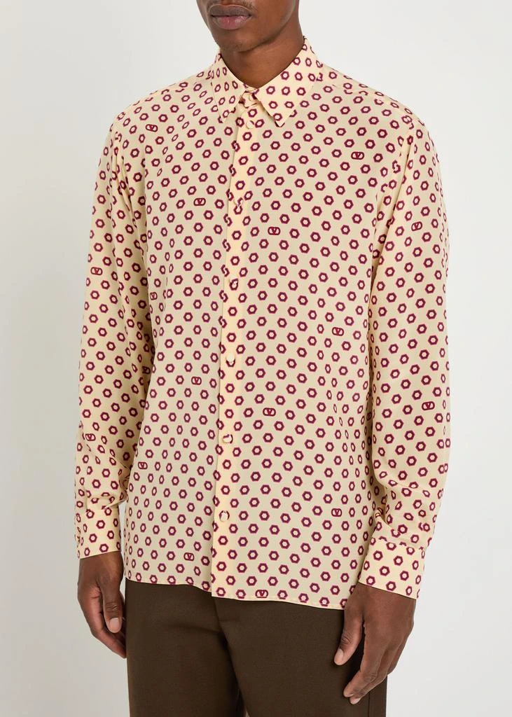 Valentino Patterned silk-chiffon shirt 2