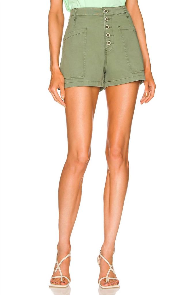 Pistola Tammy High Rise Trouser Short In Colonel