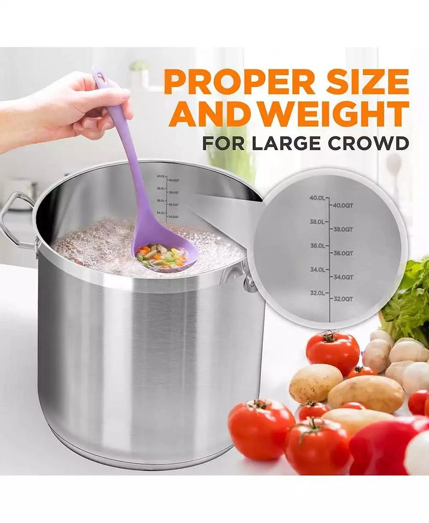 NutriChef Stainless Steel Cookware Stockpot - 40 Quart, Heavy Duty Induction Pot, Soup Pot With Stainless Steel Lid 4