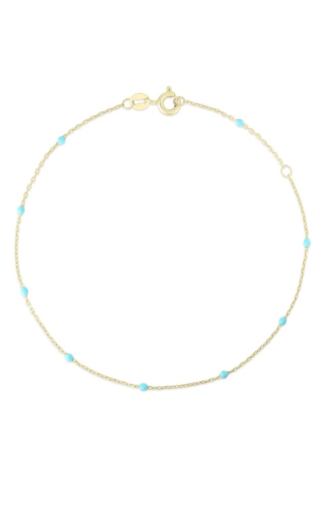 Ember Fine Jewelry 14K Italian Gold Enamel Chain Bracelet 1