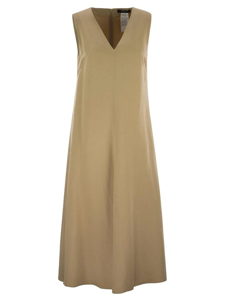 Weekend Max Mara Weekend Max Mara Egoista V-Neck Sleeveless Midi Dress 1