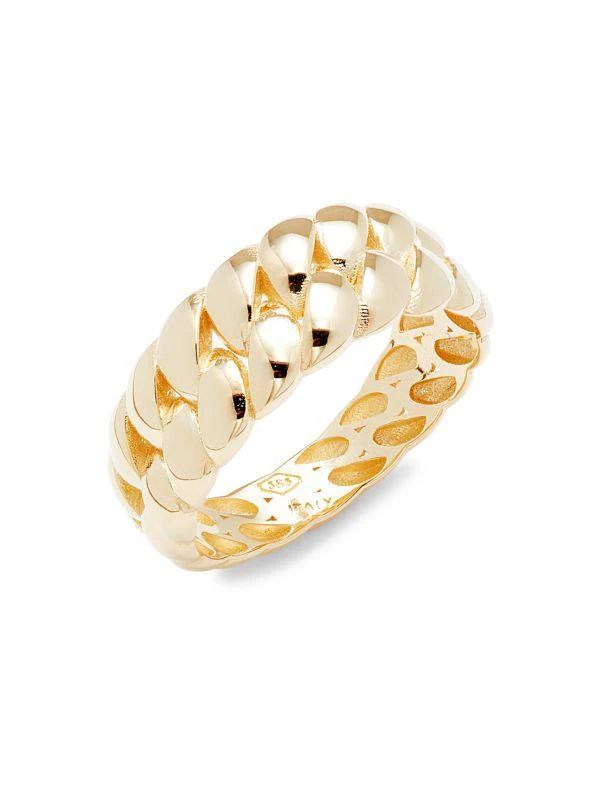 Saks Fifth Avenue 14K Yellow Gold Textured Ring 1